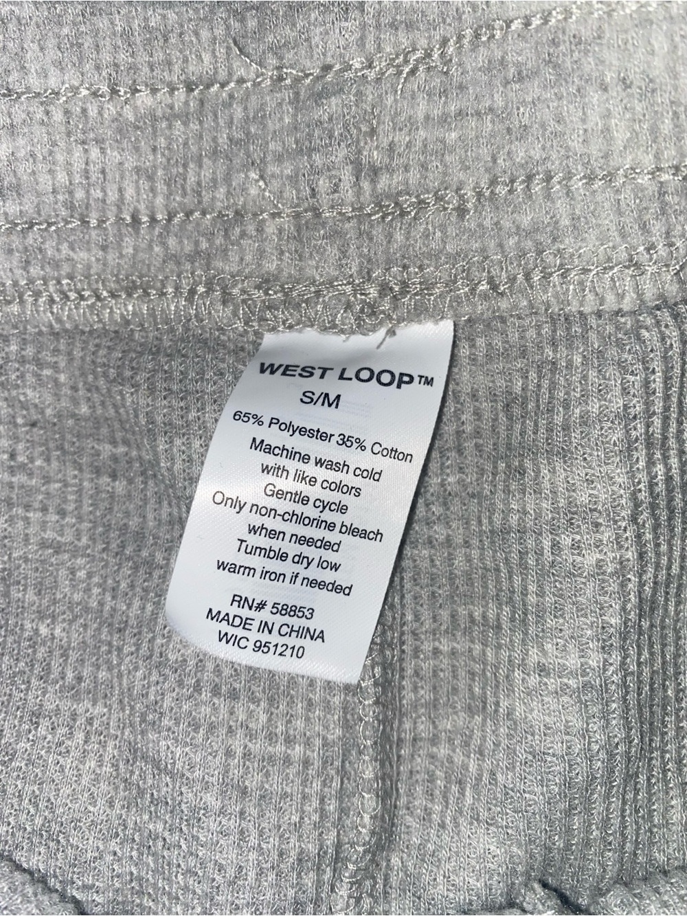 West Loop Womens Lounge Joggers, Grey Size S/M, Small-Medium, Coral Heather NEW - Picture 3 of 3